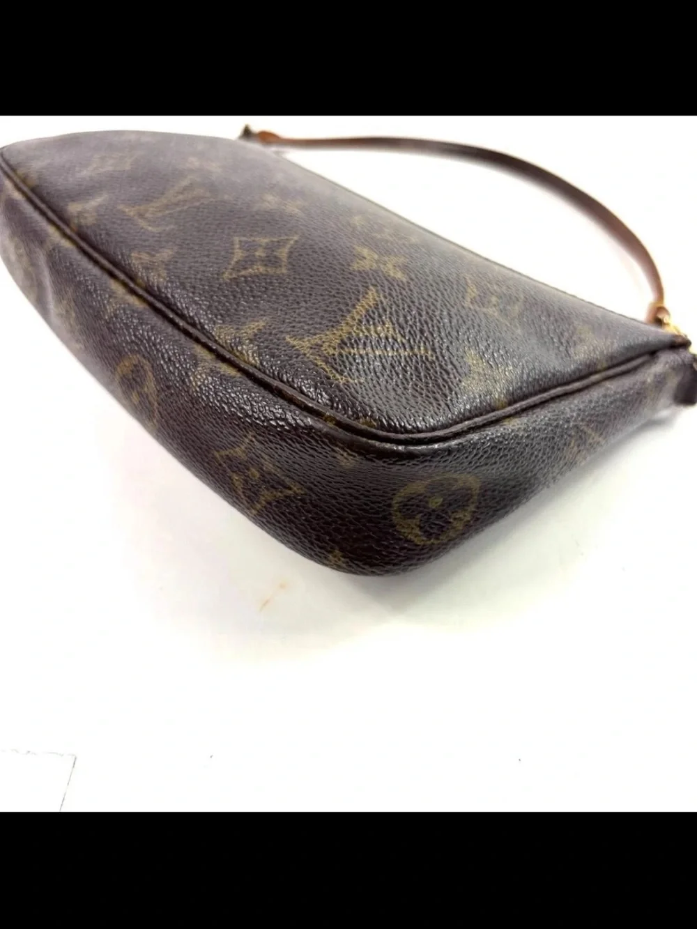Louis Vuitton Monogram Canvas Shoulder Bag in Brown with Gold Hardware
